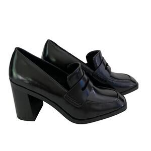 Dolce Vita Women’s FLORA Black Heeled Loafers Size 8